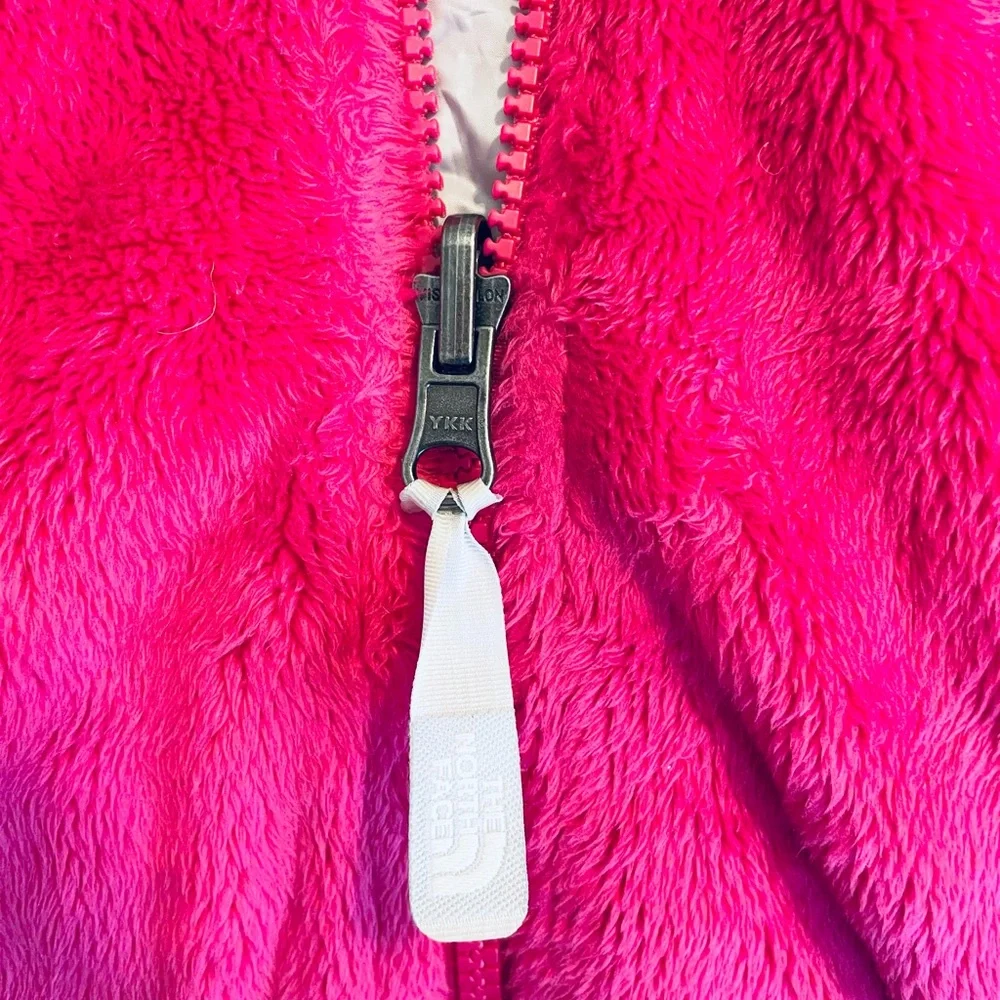 EUC North Face Osito Zip Up Jacket / XS / Bright Pink - Picture 7 of 11